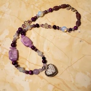 Semi precious stone necklace one of a kind